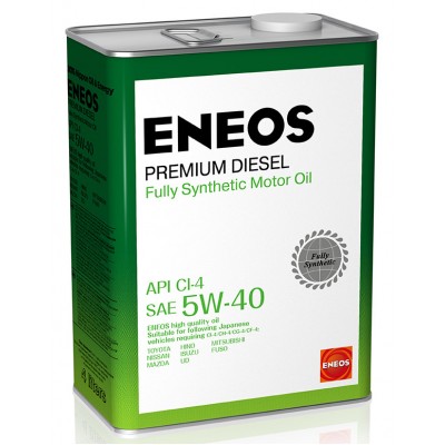 ENEOS масло мот. Premium Diesel CI-4 Синтетика 5W40 4л ENEOS масло мот. Premium Diesel CI-4 Синтетика 5W40 4л