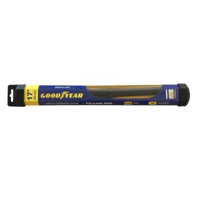 Бескаркасная щетка стеклоочистителя Goodyear FRAMELESS 17"/43 cm всесезонная, MULTICLIP Бескаркасная щетка стеклоочистителя Goodyear FRAMELESS 17"/43 cm всесезонная, MULTICLIP