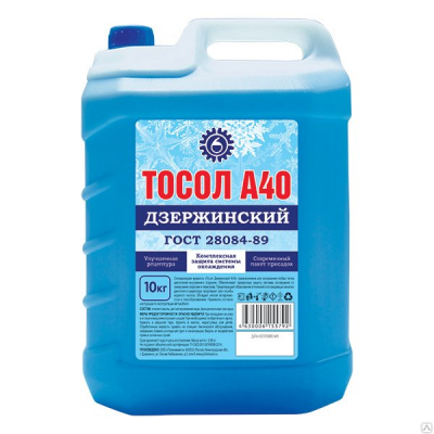 Жидкость охлаждающая "Тосол Дзержинский ГОСТ" А-40М 10 кг Жидкость охлаждающая "Тосол Дзержинский ГОСТ" А-40М 10 кг